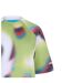 Womens/ladies Abstract Crew Neck T-shirt Green Multicoloured Diadora-3