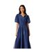 Robe Mi-longue Femme Bleu Principles-3