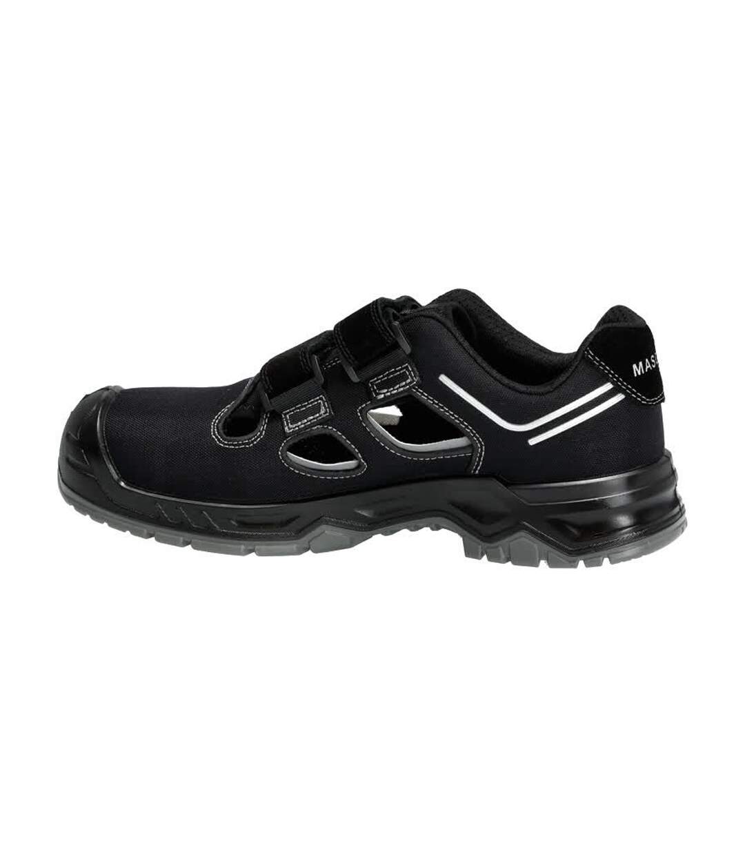 Mens Footwear Flex Suede Safety Sandals Black Silver Mascot-3