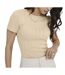 T-Shirt beige femme jdy salsa-1