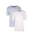 Lot de 2 t-shirts blanc/bleu homme calvin klein jeans ss badge-1
