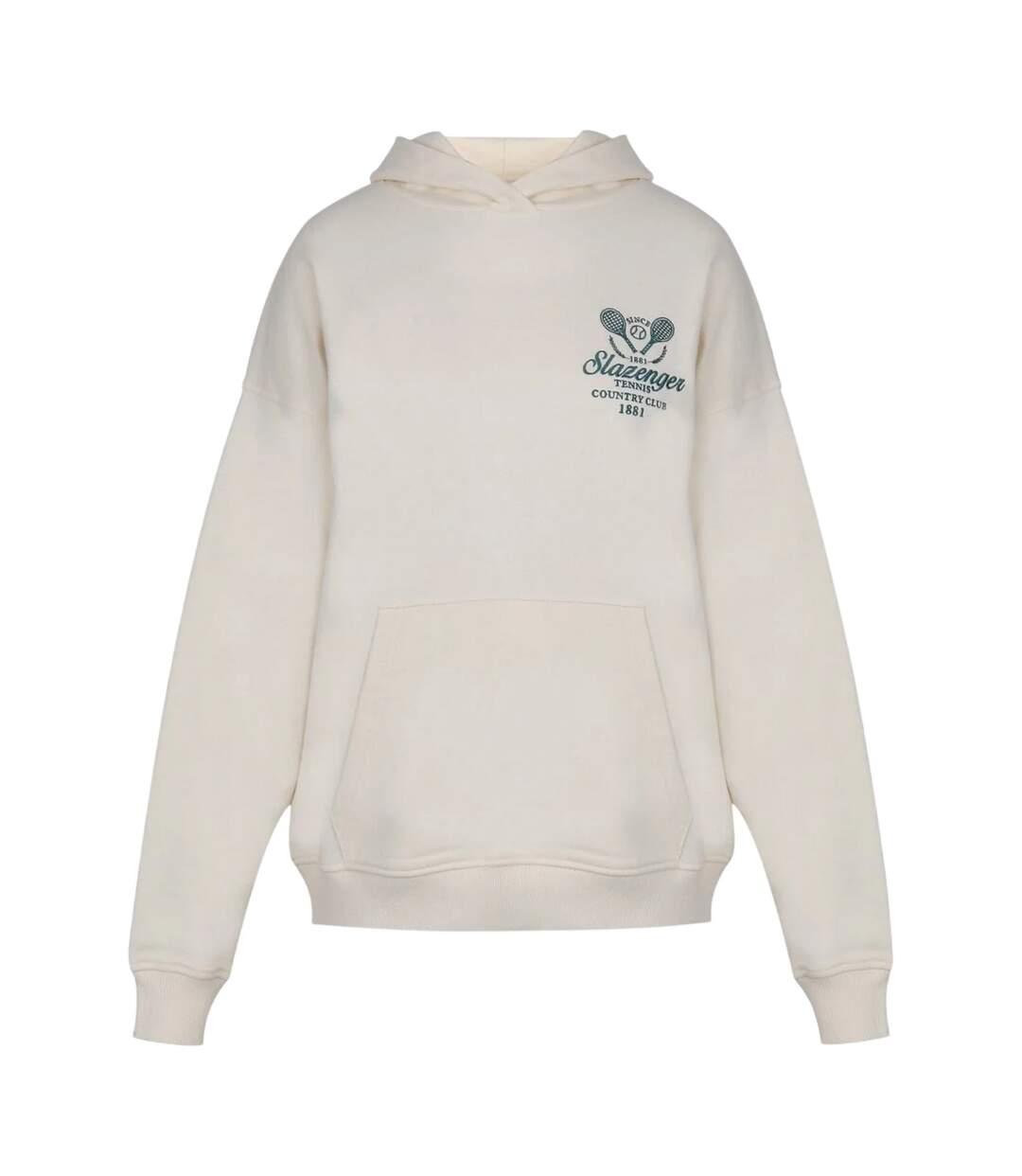Sweat À Capuche Motif/style Logo Femme Blanc Slazenger-1