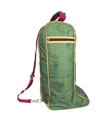 Hy Divine Deer Boot Bag (Moss/Merlot/Fawn) (One Size)
