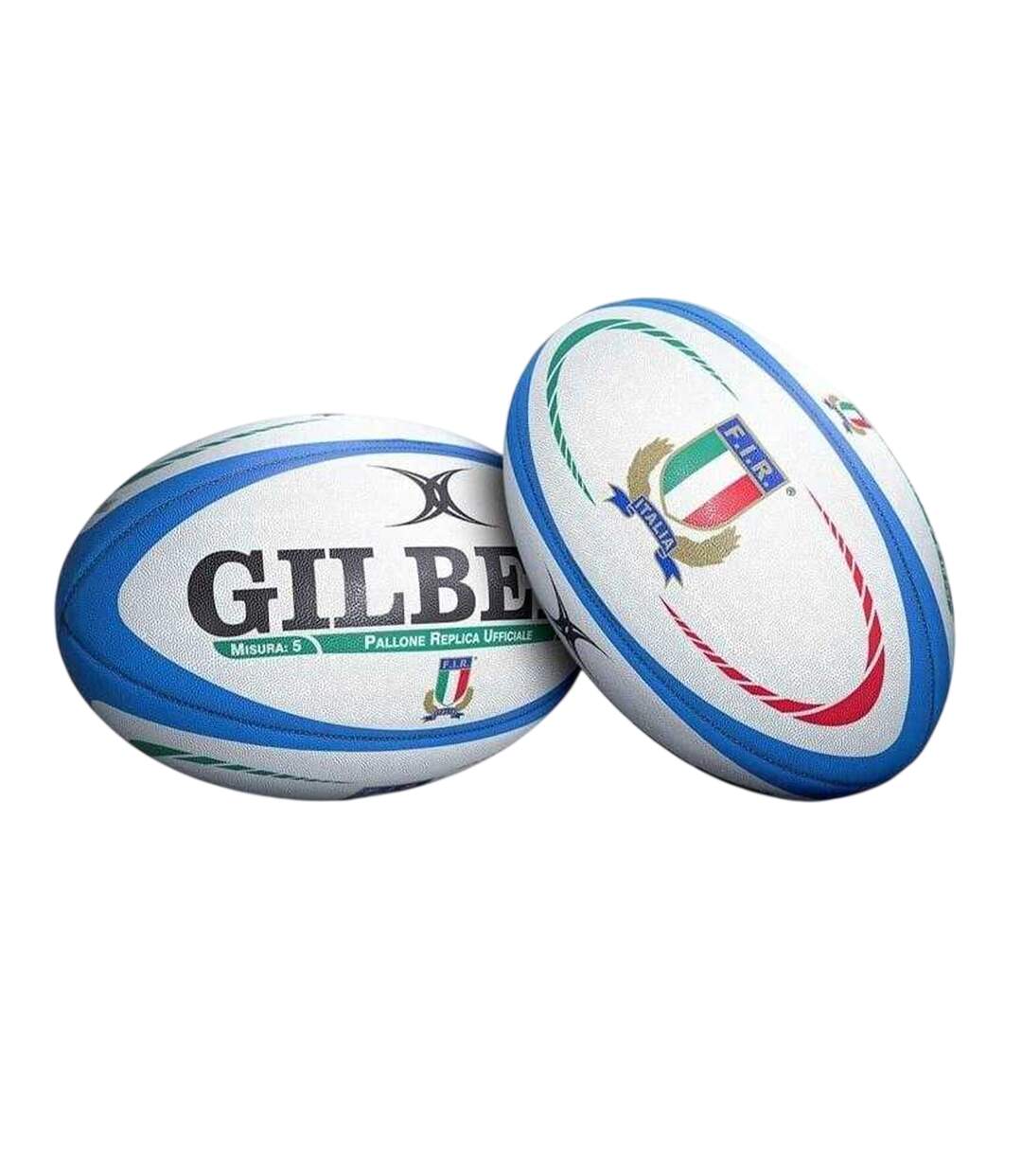 Replica Rugby Ball 5 White Blue Gilbert-2