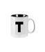 Mug en Céramique Lettre T 30cl Noir & Blanc