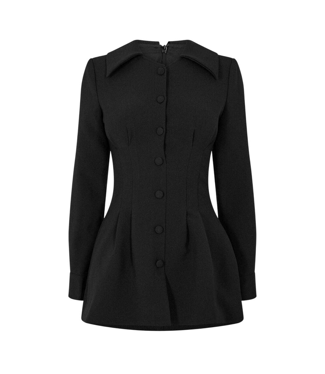 Robe Chemisier Courte The Ultimate Femme Noir Odd Muse-2