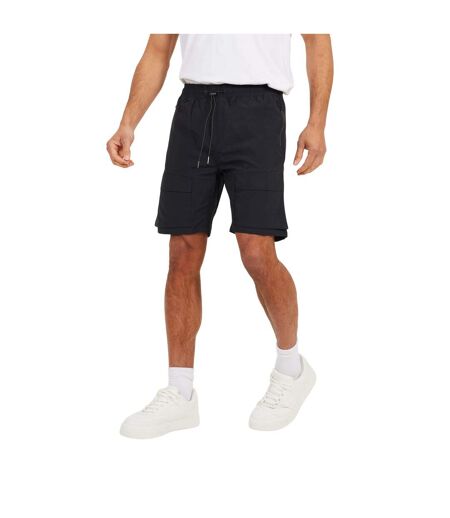Mens Utility Shorts Black Brave Soul