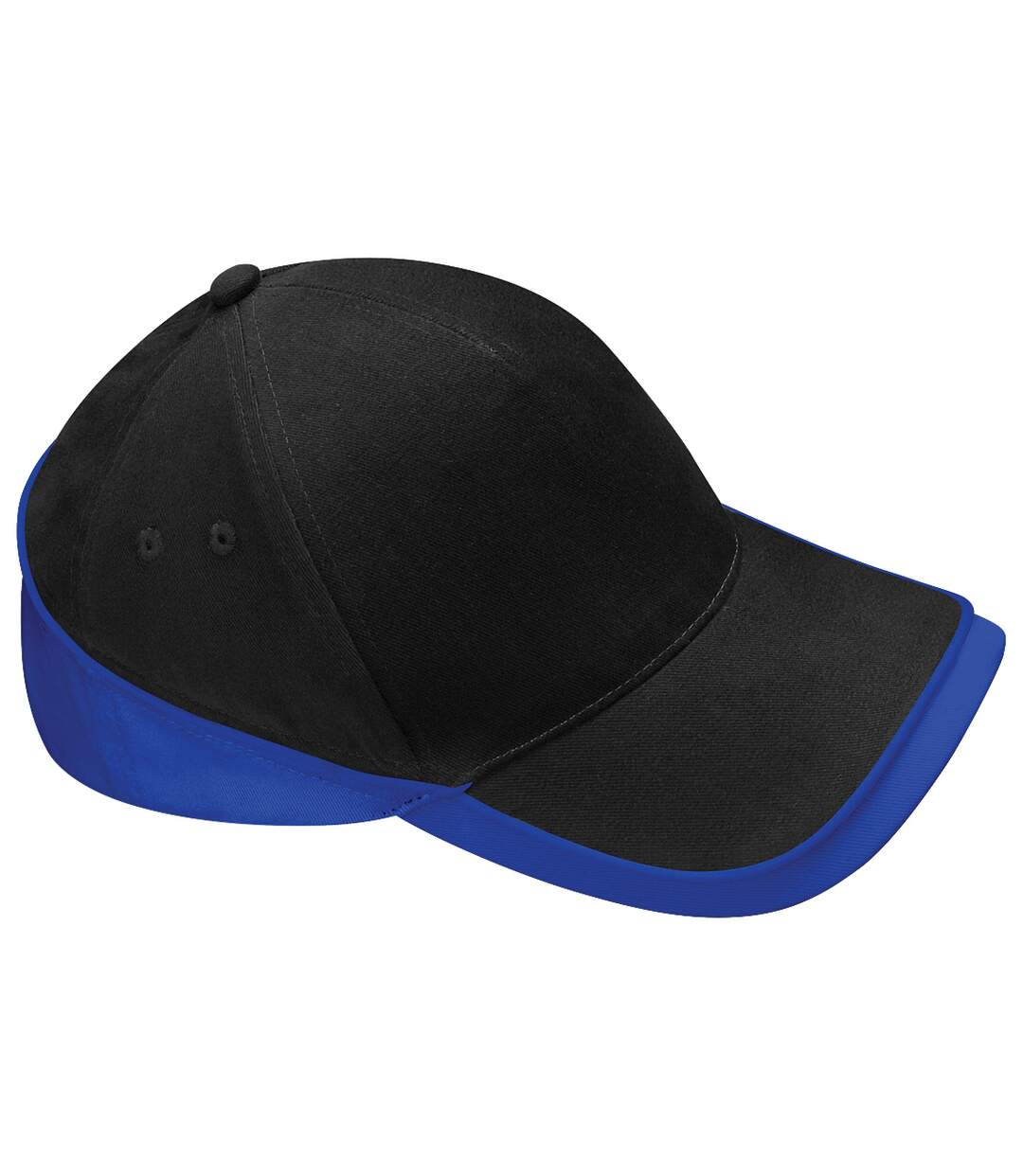 Casquette de baseball unisexe noir/bleu roi Beechfield-1