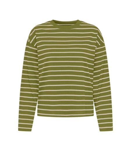 T-Shirt manches longues vert femme only happy