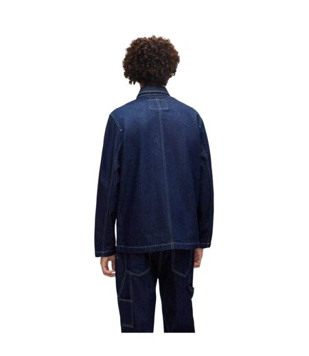 Mens 080 Denim Jacket Dark Blue Faded Hugo