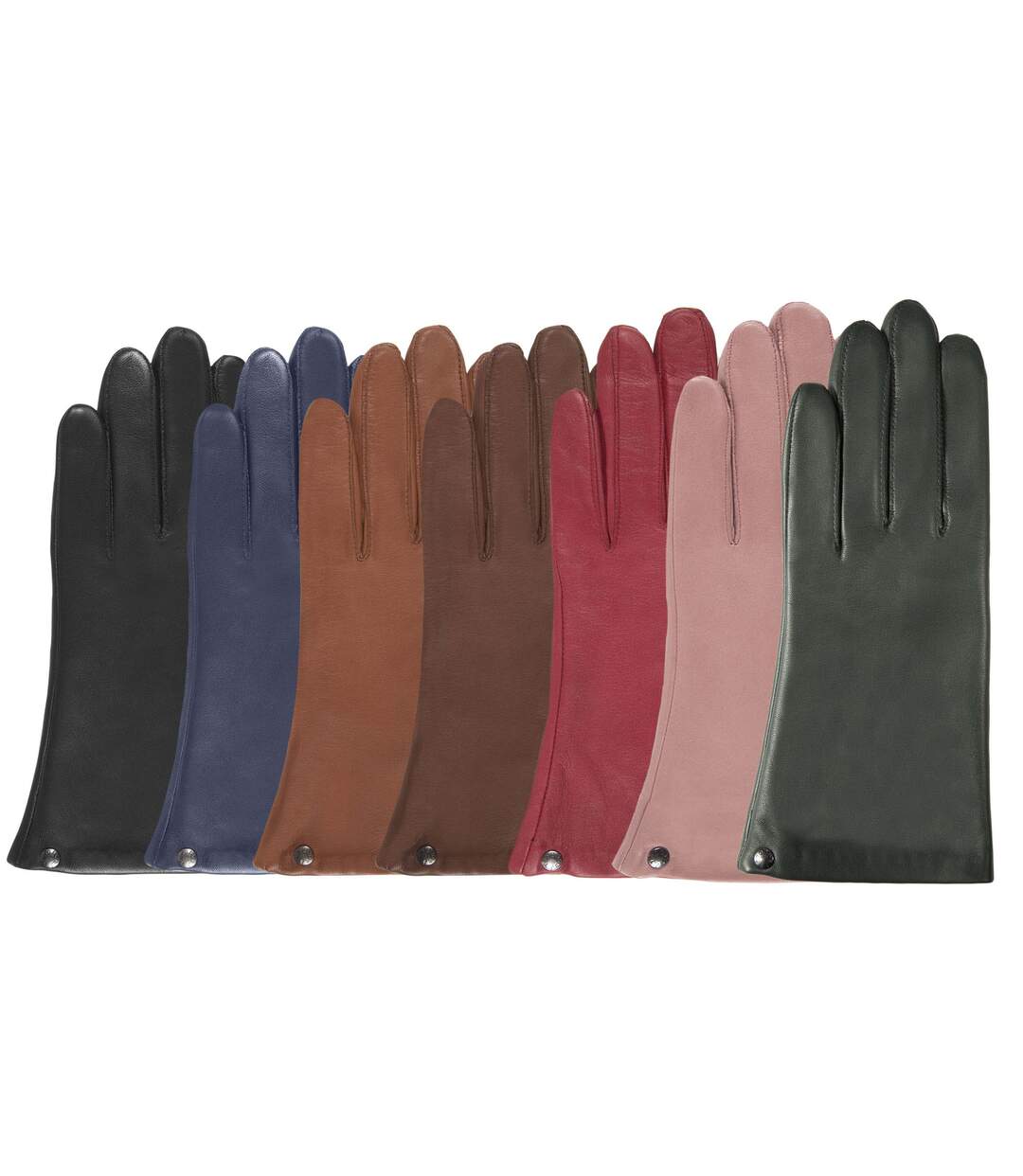 Isotoner Gants femme cuir d'agneau - doublés soie