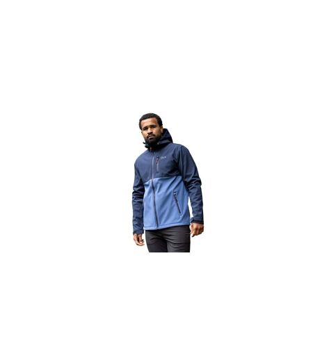Veste Softshell Imperméable À Capuche Motif/style Blocs De Couleurs Flanagan Homme Bleu Marine Trespass