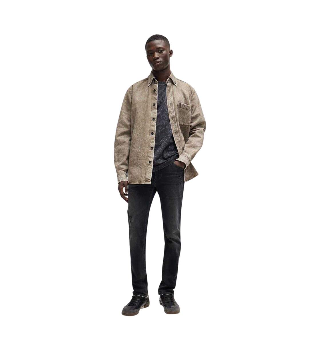 Jean Delaware Homme Gris Foncé Boss-1