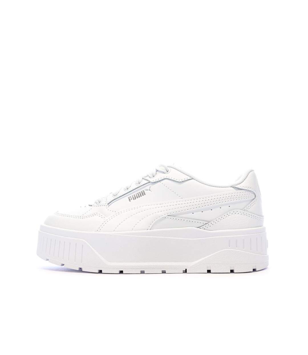 Baskets blanches femme puma karmen 397461-1