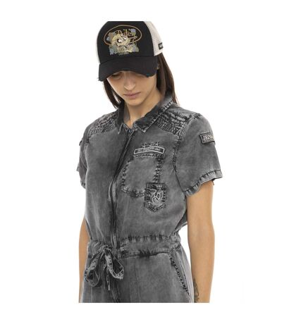 Combi pantalon zippé à manches courtes femme avec patch Original Vondutch