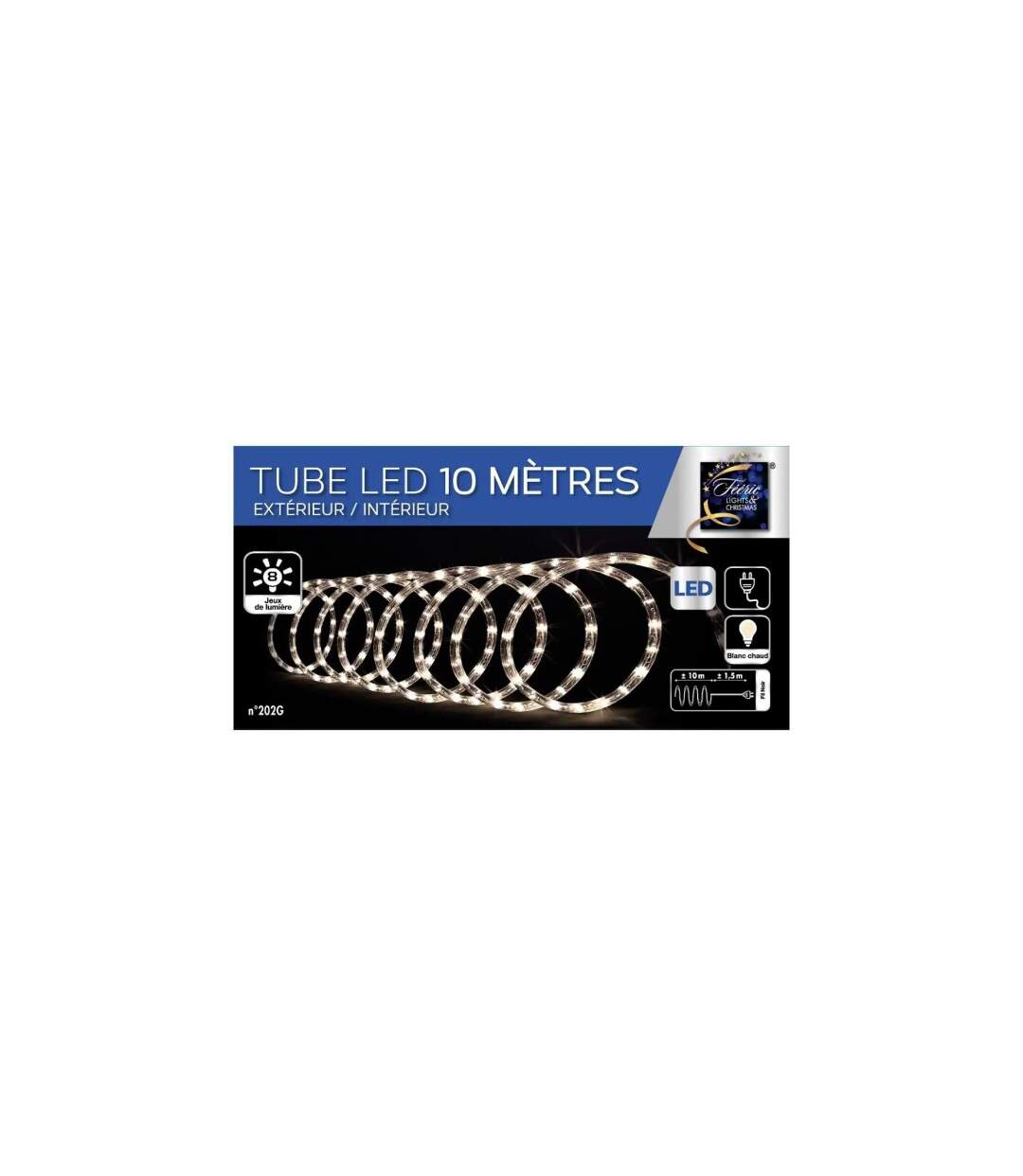 Tube Lumineux Led Extérieur Techno 10m Blanc Chaud-2