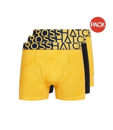 Pack of 3  Mens typan boxer shorts  yellow Crosshatch