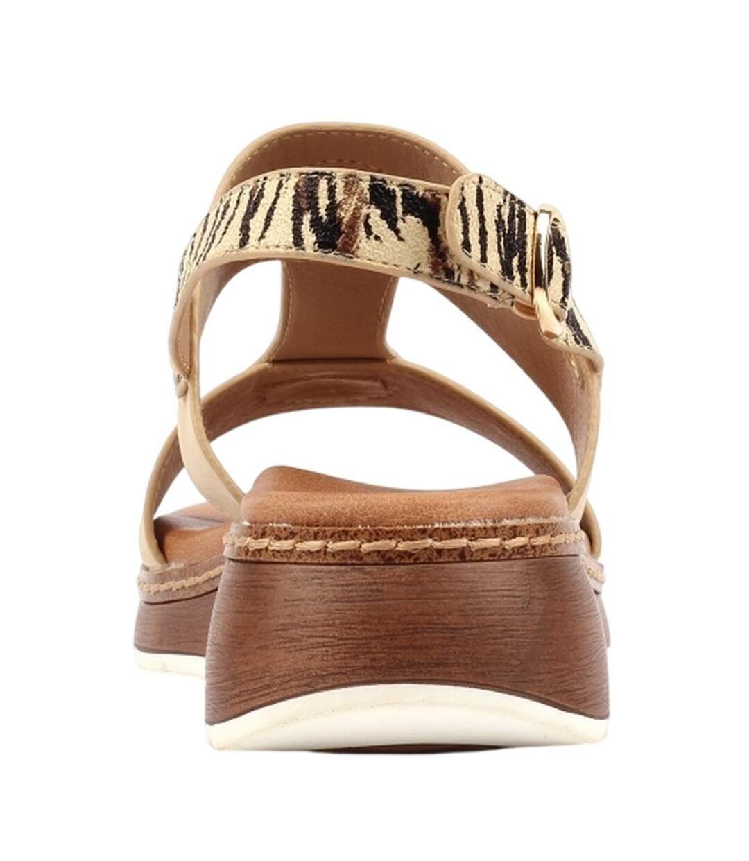 Sandales À Talons Compensés Georgia Femme Beige Lunar-2