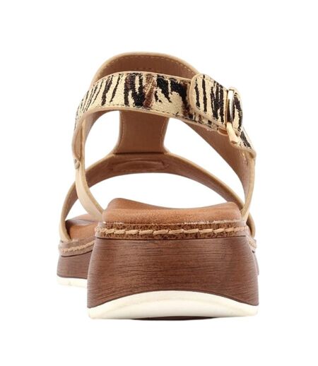 Sandales À Talons Compensés Georgia Femme Beige Lunar