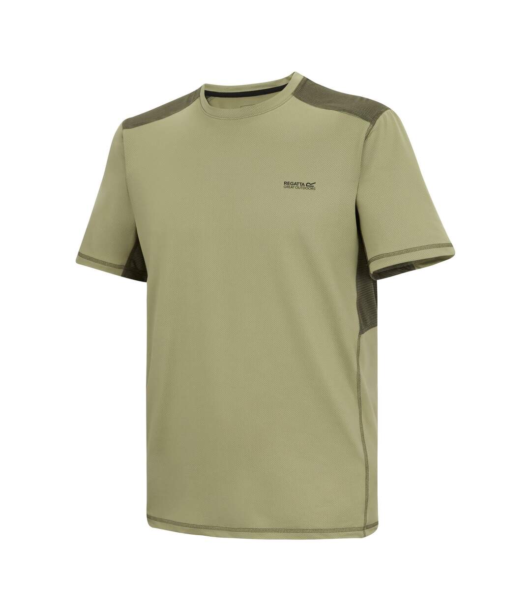 T-shirt Virda Homme Vert Pâle Kaki Foncé Regatta-4