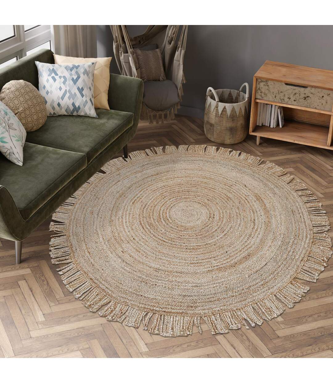 Tapis rond JT SATCH , tapis jute artisanal-2