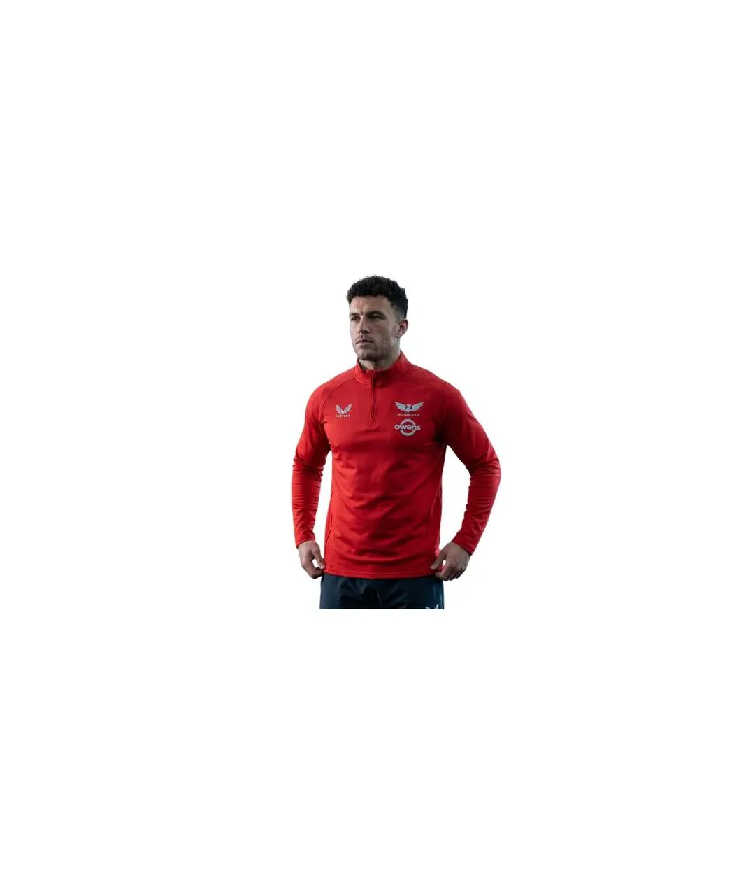 Haut De Sport Motif/style Scarlets 2024/25 Adulte Rouge Castore-1