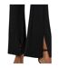 Womens/ladies Flared Trousers Black Only-1