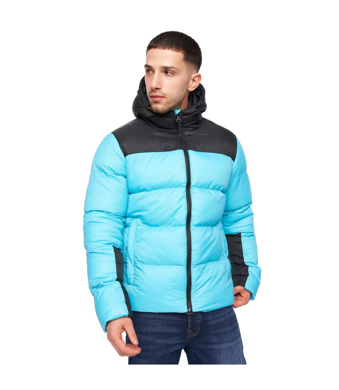 Veste chemerley homme turquoise vif / noir Crosshatch Crosshatch