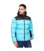 Mens chemerley hooded jacket turquoise/black Crosshatch