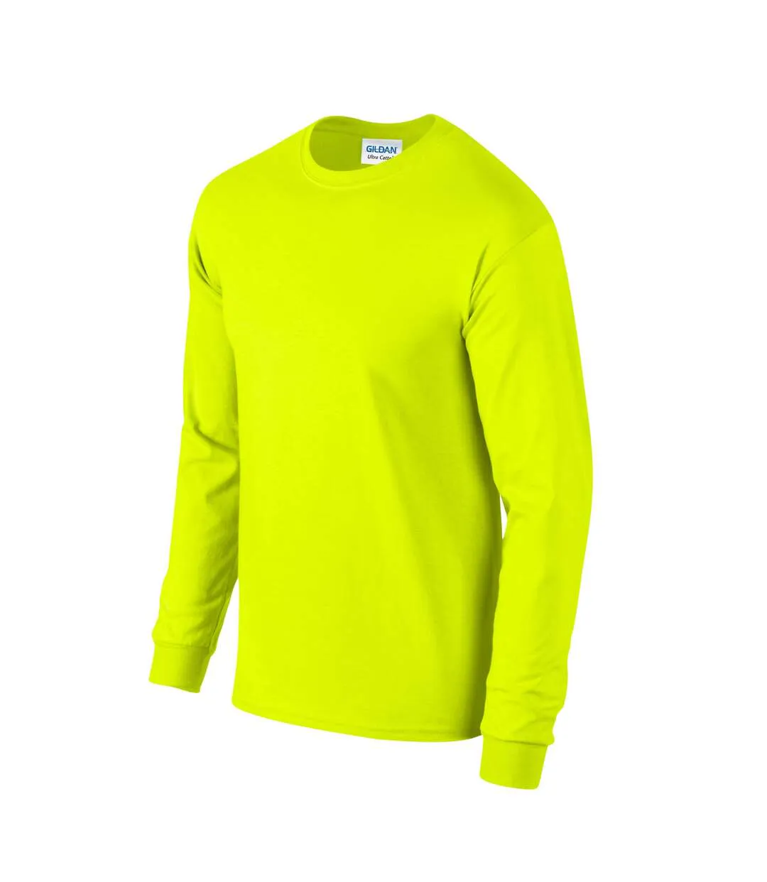 T-shirt Manches Longues Adulte Vert Fluo Gildan-3