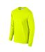 T-shirt Manches Longues Adulte Vert Fluo Gildan-3