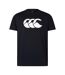 Mens Logo Organic Cotton T-shirt Black Red White Canterbury-1