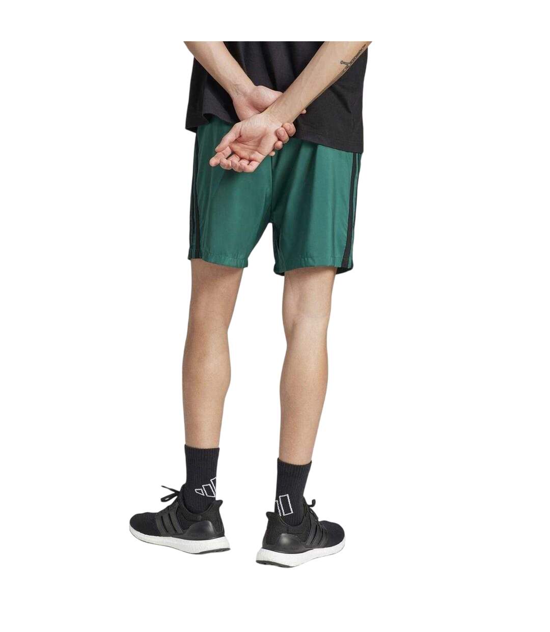 Short Motif/style 3 Rayures Homme Vert Adidas-2