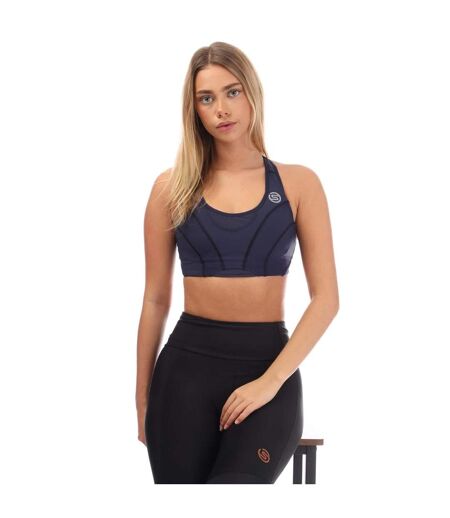 Womens/ladies Series-3 Hi-impact Sports Bra Navy Skins