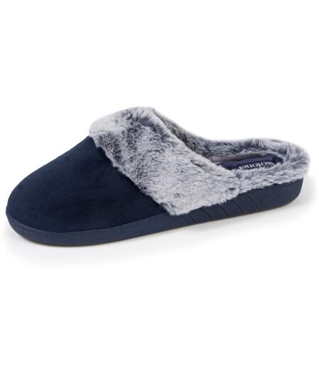 Isotoner Chaussons Mules femme semelle ergonomique confort, velours