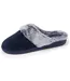 Isotoner Chaussons Mules femme semelle ergonomique confort, velours-1