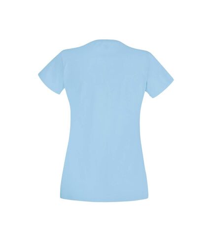 Fruit Of The Loom Ladies/Womens Lady-Fit Valueweight Short Sleeve T-Shirt (Pack Of 5) (Sky Blue) - UTBC4810