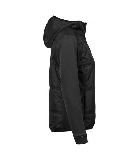 Tee Jay Womens/Ladies Stretch Hooded Jacket (Black/Black)