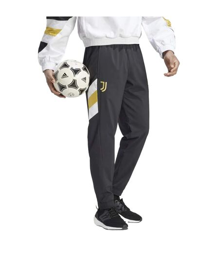 Mens Juventus Fc Woven Tracksuit Bottoms Black Adidas