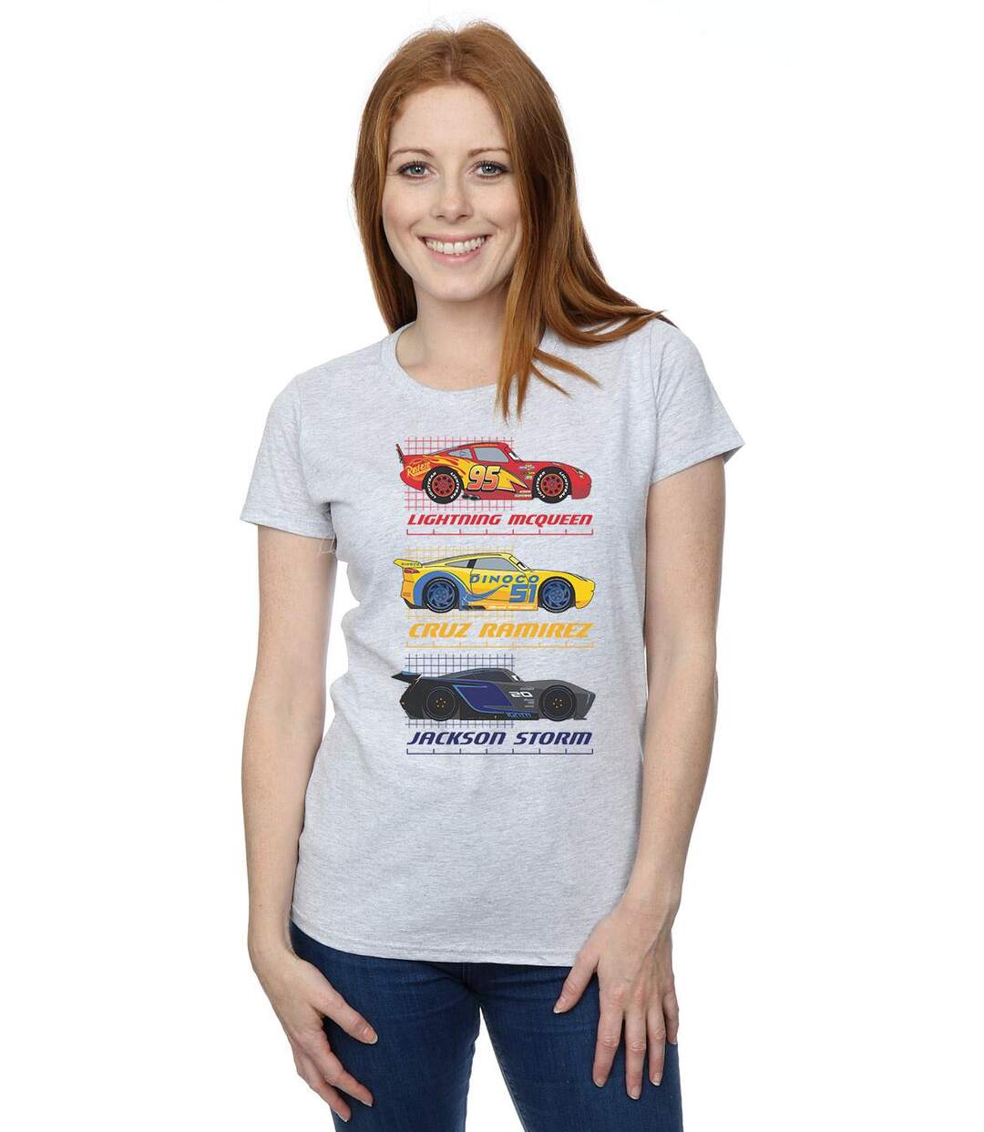 Disney - T-shirt CARS RACER PROFILE - Femme (Gris chiné) - UTBI13890-2