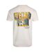 Mens Wild Life Graphic Back Print T-shirt Dusty White Weird Fish-3