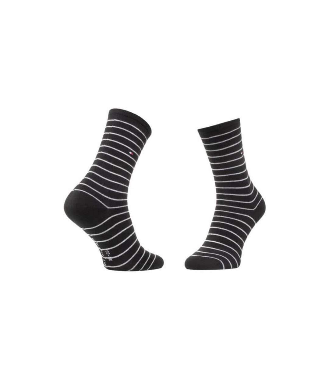 Chaussettes Motif/style Uni Femme Noir Tommy Hilfiger-2