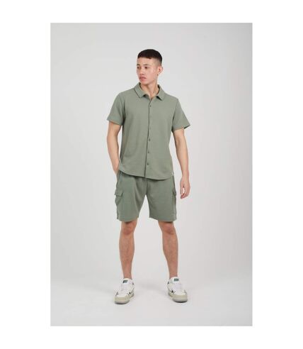 Brave Soul Mens Cadby Textured Cargo Shorts (Washed Sage) - UTUT1868