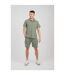 Mens cadby textured cargo shorts washed sage Brave Soul