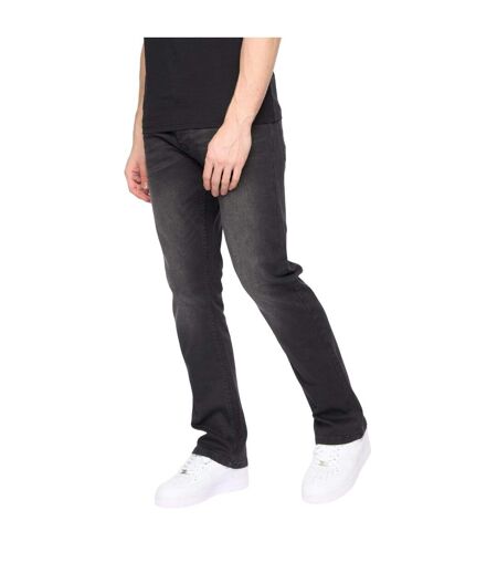 Mens Winsbury Bootcut Jeans Black Crosshatch