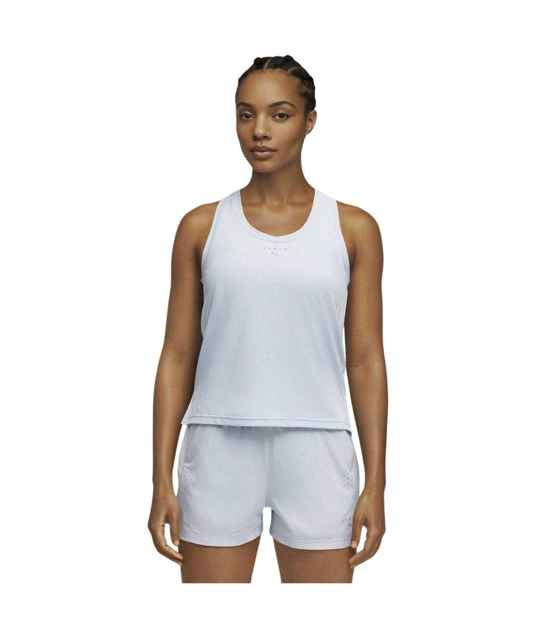 Womens/ladies Hyrox Dryelite Tank Top Lucid Blue Puma-3