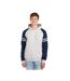 Unisex Adult Varsity Colour Block Nublend Hoodie Heather Oatmeal Indigo Heather Jerzees-1