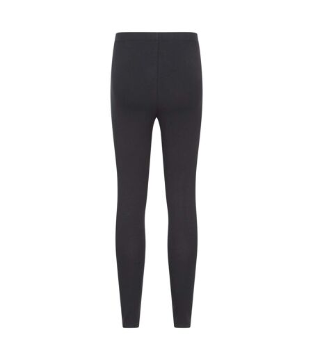 Pack Of 2  Womens/ladies Cotton Blend Midweight Leggings  Black Mountain Warehouse