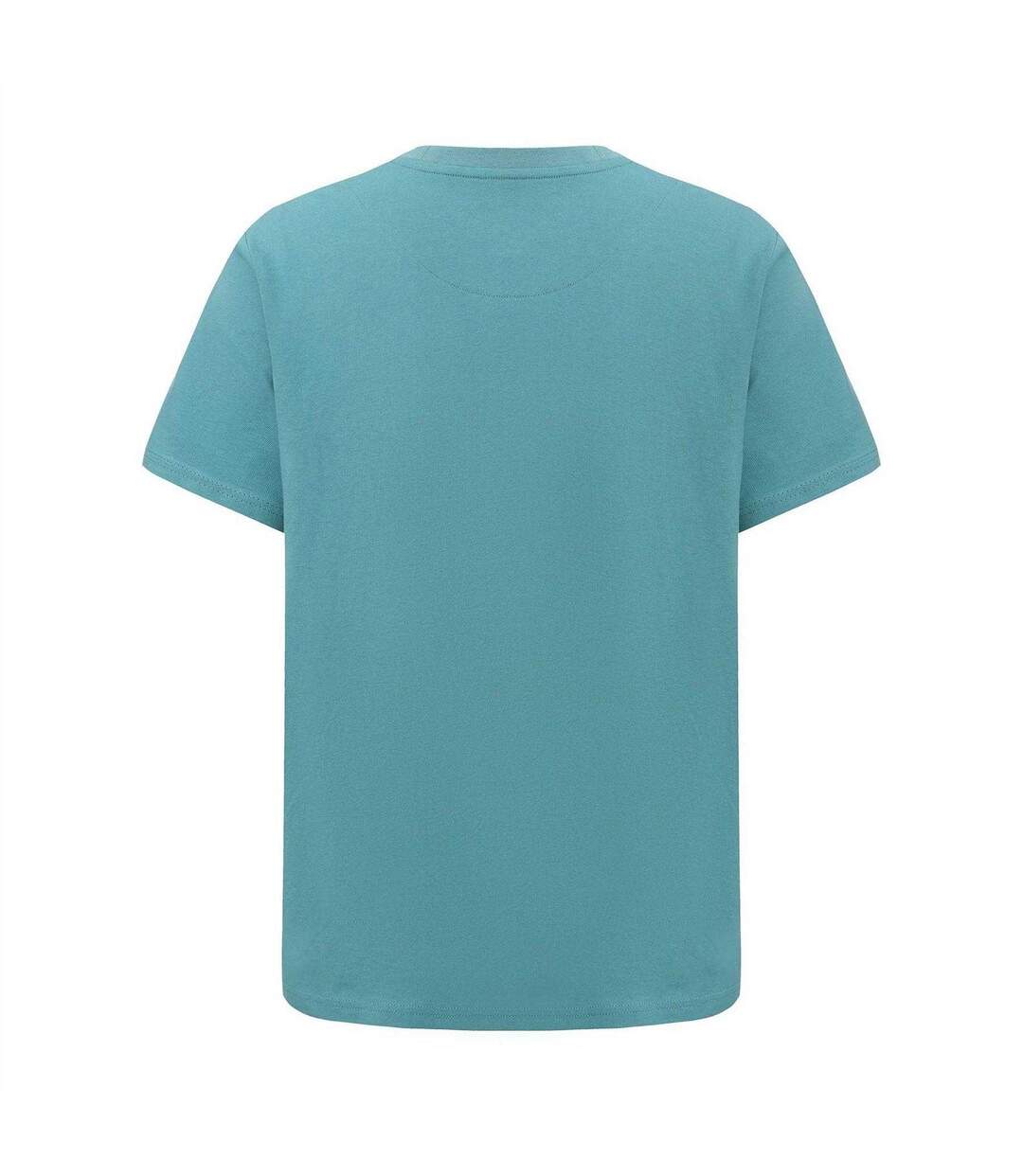 Mens Logo Cotton T-shirt Teal Pretty Green-2