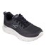 Womens/ladies go walk flex trainers black/lilac Skechers